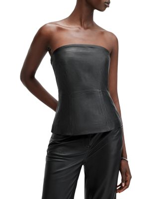 ALLSAINTS - Imago Leather Bodice Top