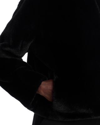 Faux Fur Snap Front Jacket