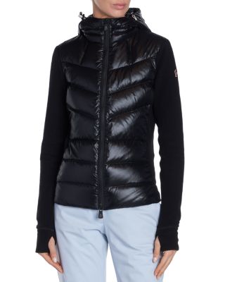 Quilted Down Front Cardigan