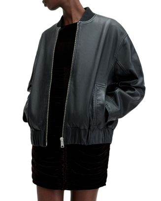 ALLSAINTS Yara Lea Leather Bomber Jacket | Bloomingdale's Women