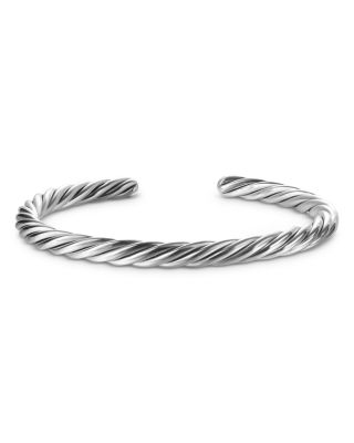 Men's Name Cable Cuff Bracelet in Sterling Silver, 6mm