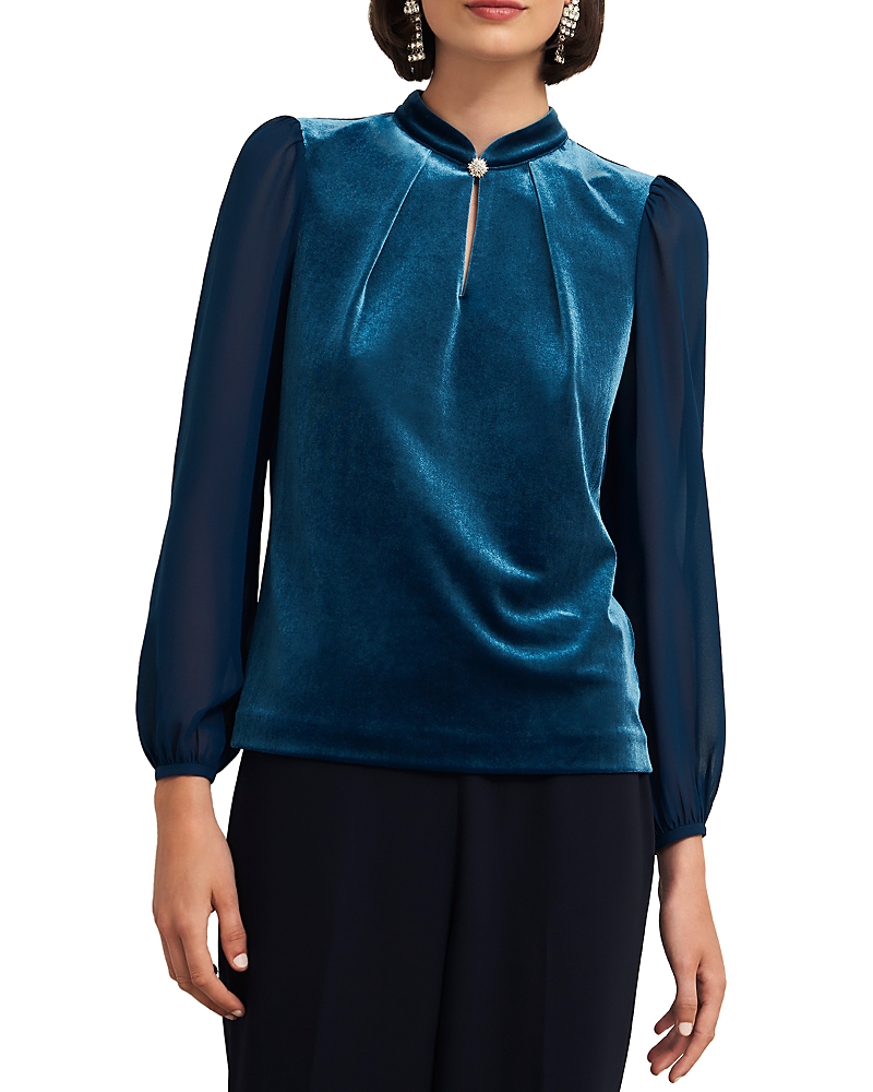 Hobbs London Rosalie Velvet Blouse