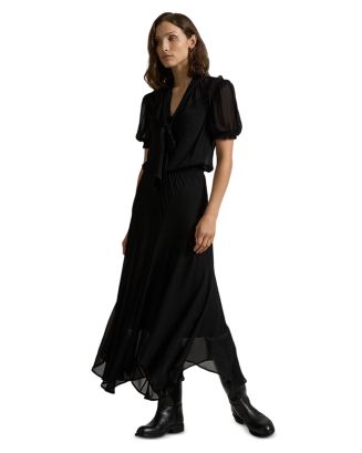 Ralph Lauren tie neck プリント ワンピース BLACK s-l1200.jpg