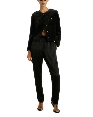 【海外限定】REISSジャケット☆Viola Cropped Velvet Jacket in REISS Viola Velvet Cropped Jacket | Bloomingdale's