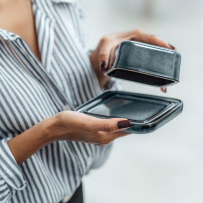 Lave Gris Covered Butterdish