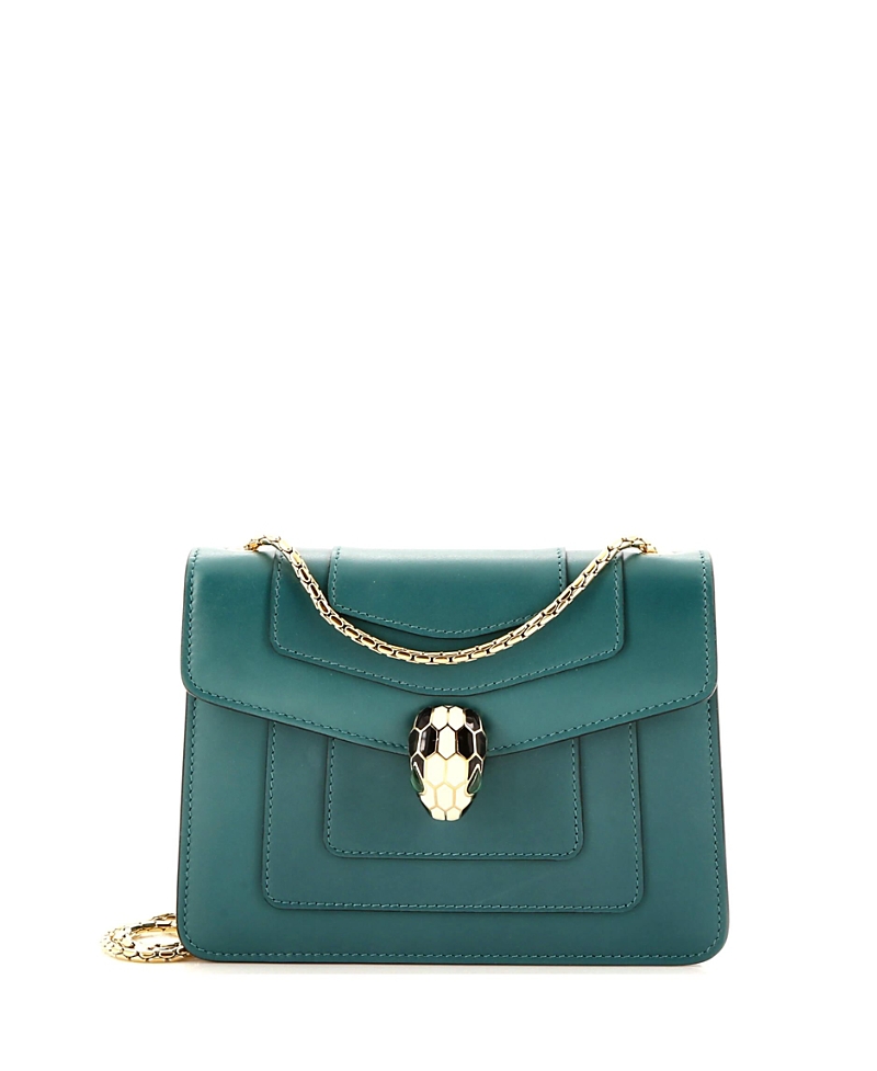 Pre-Owned Bvlgari Small Serpenti Forever Square Shoulder Bag Leather