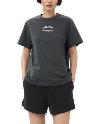 GANNI - Basic Jersey Logo Tee