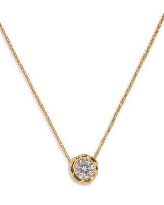 Alexis Bittar - Asterales Cubic Zirconia Molten Pendant Necklace in 14K Gold Plated, 16"-18"