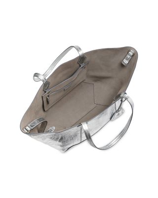 Diamond Hobo Metallic Leather Shoulder Bag