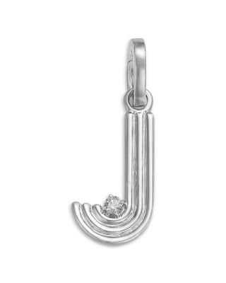 Adina Reyter - Sterling Silver Diamond Groovy Initial Pendant