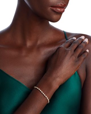 Diamond Mini Pear Cluster Tennis Bracelet in 14K Yellow Gold, 2.00 tcw