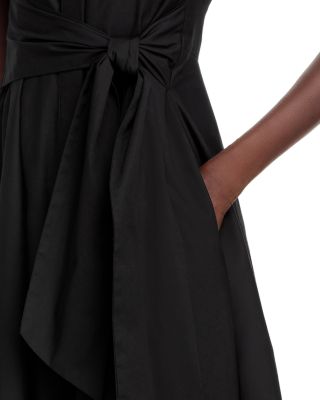 Megan Tie Front Midi Shirt Dress