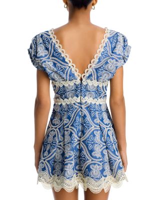 Cassandra Embroidered Mini Dress