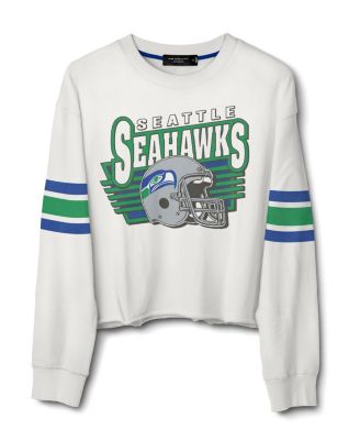  Women's NFL Seattle Seahawks Kickoff Crop Crew Fleece Sweatshirt
