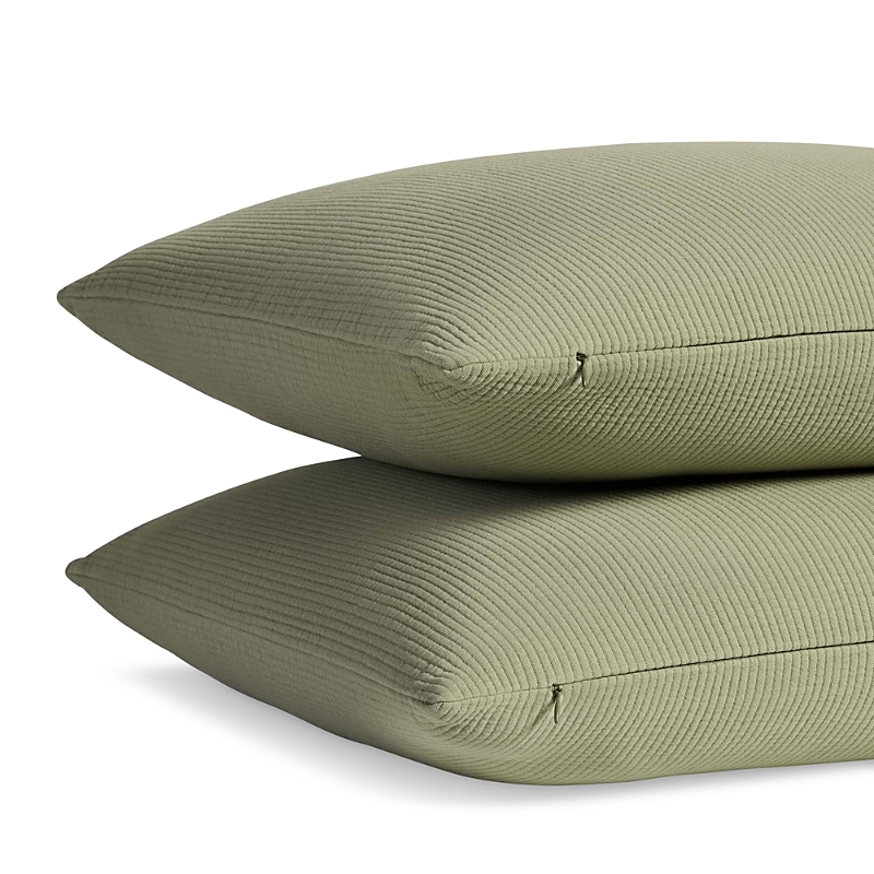 Brooklinen Ribbed Matelasse Standard Sham, Set Of 2 In Green