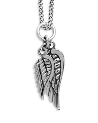 Double Wing Pendant Necklace, 24&amp;quot;