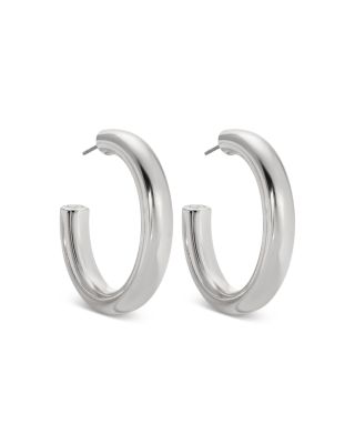 Medium Thick Classic Hoop Earrings 