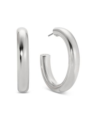 Medium Thick Classic Hoop Earrings 