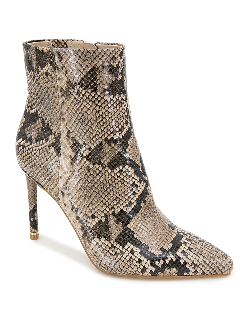 Kenneth Cole Quincy Bootie In Taupe Snake