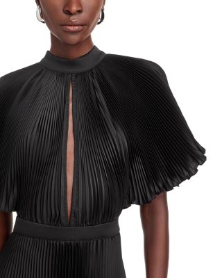 l'idee pleated dress L'Ide Women's Nuits D't Pleated Midi-Dress - Summer Blue