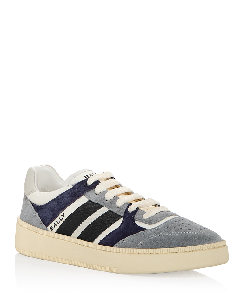 Bally Low Top Sneakers Contrast Panels In Peact/bone