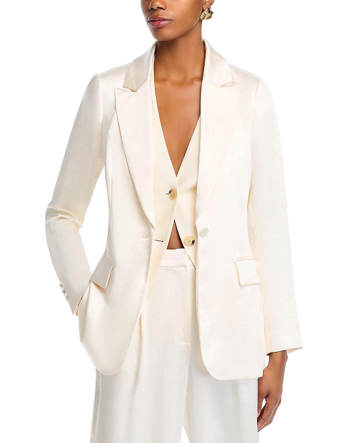 Aqua Satin Blazer - Exclusive