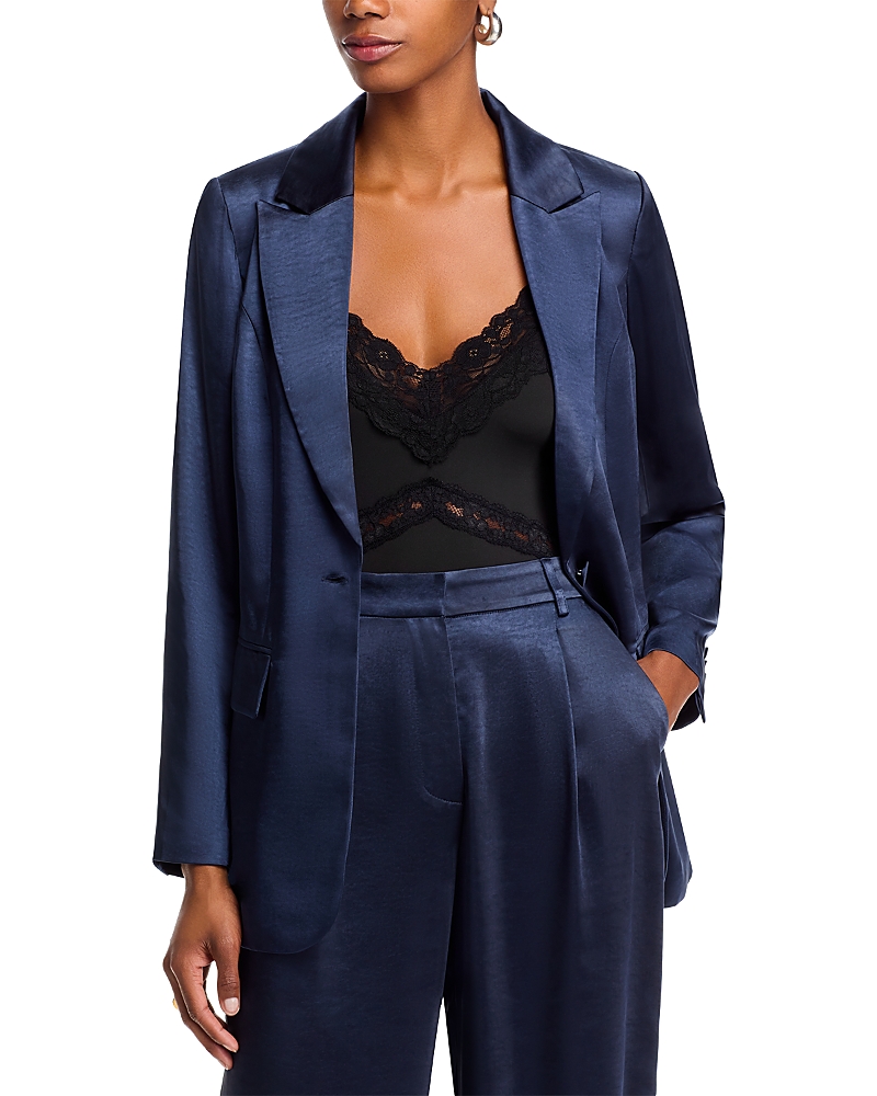 AQUA SATIN BLAZER - EXCLUSIVE