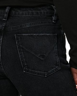 Remi Mid Rise Ankle Straight Jeans in Fade to Black