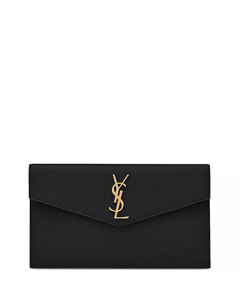 Saint Laurent Uptown Clutch in Grain Leather
