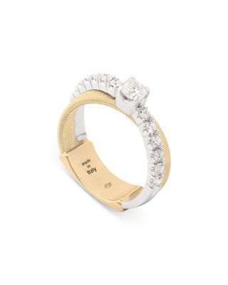 Marco Bicego 18K Yellow & White Gold Masai Double-Band Ring With Diamonds