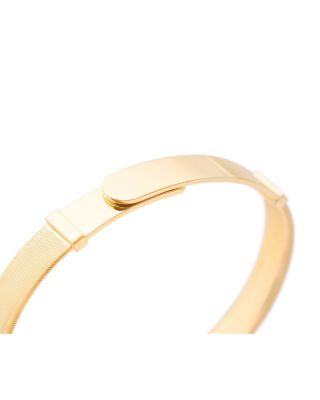 18K Yellow Gold Masai Coil Thin Bangle Bracelet