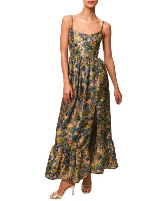 Hutch Carmichael Metallic Floral Long Dress