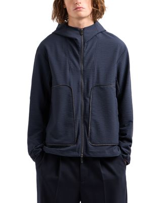Emporio Armani - Seersucker Hooded Jacket
