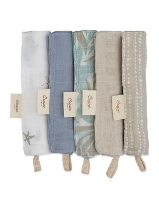 Crane Baby - Cove Sea Life Washcloths, 5 Pack
