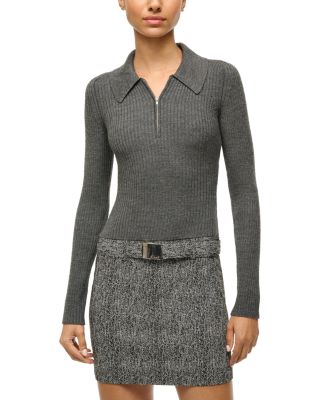 STAUD - Platt Long Sleeve Mini Dress