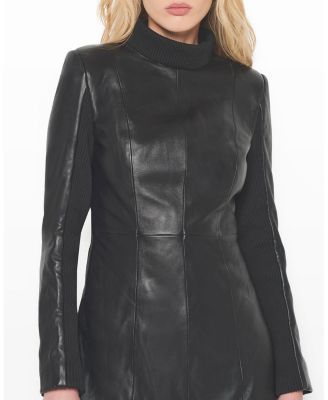 The LBD Upcycled Leather Dress