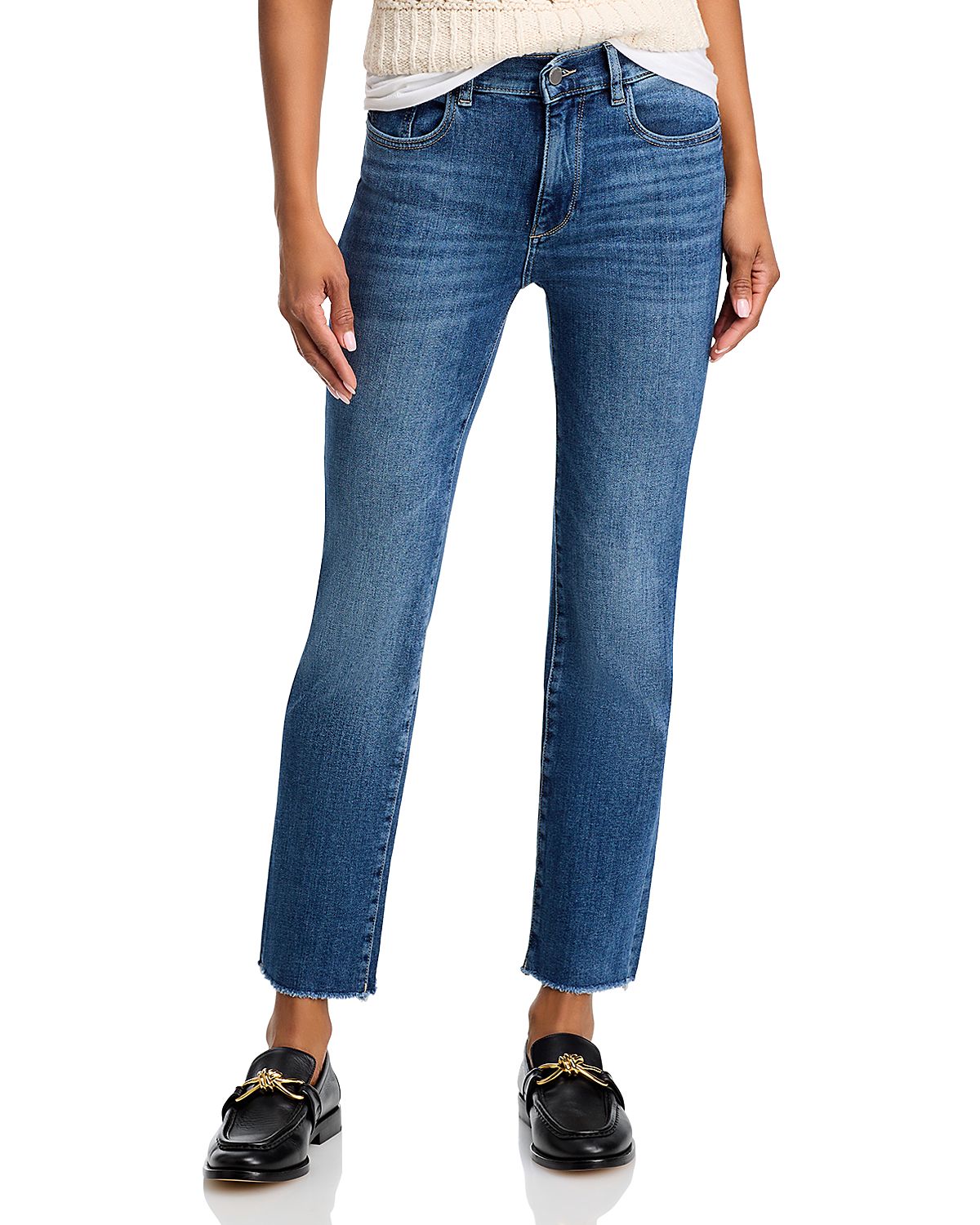 DL1961 Mara Straight Mid Rise Instasculpt Ankle Jeans