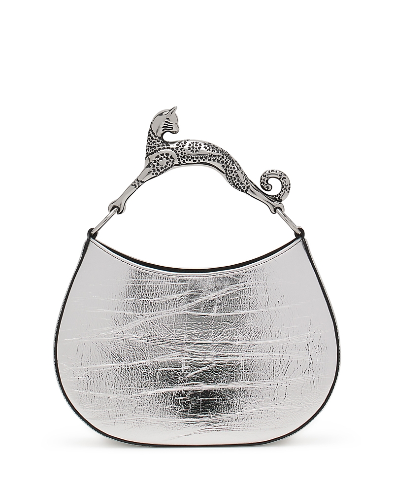LANVIN HOBO CAT BAG IN METALLIC LEATHER