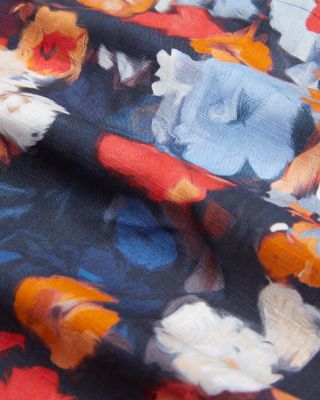 Printed Short Sleeve Button Front Shirt