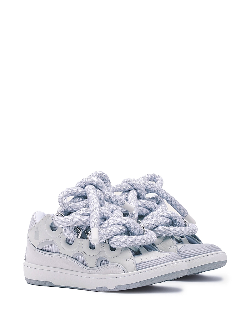 Lanvin Women's Curb Sneakers In Leather With Snake Laces