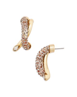 DEMARSON - Karlie Pav&eacute; Drop Earrings in 12K Gold Plated