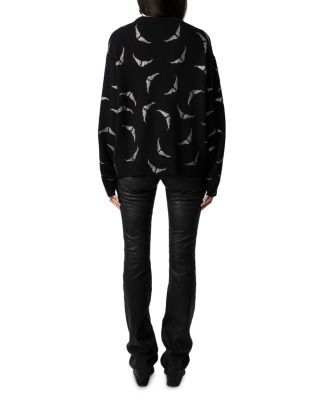 Cashmere Diamante Wings Sweater