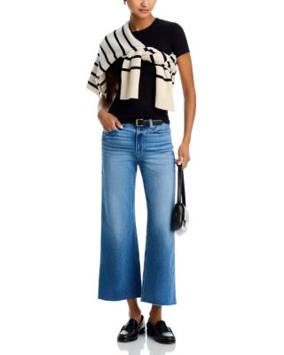 Anessa High Rise Wide Leg Ankle Jeans in Rock Show Distressed