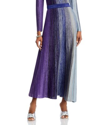 Misook - Flared Shimmer Knit Maxi Skirt