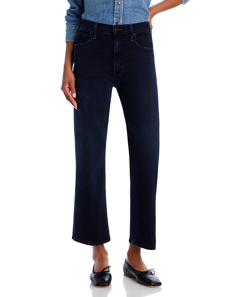 MOTHER THE RAMBLER HIGH RISE ANKLE STRAIGHT JEANS IN NIGHT IN VENICE