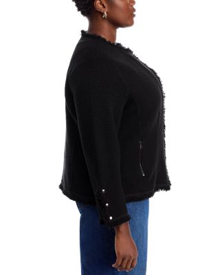 Fringe Mix Knit Jacket