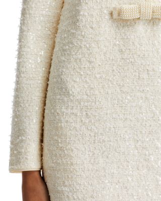 Boucle Bow Embellished Mini Dress