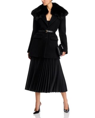 Faux Fur Collar Coat