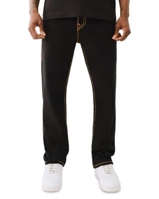 True Religion Ricky Straight Fit Jeans in Black Rins
