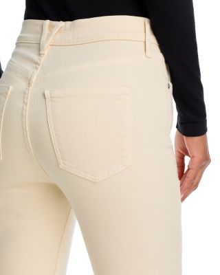 Carson High Rise Ankle Flare Jeans in Ecru